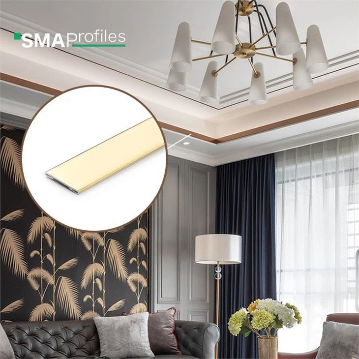 flat metal tile trim for ceiling