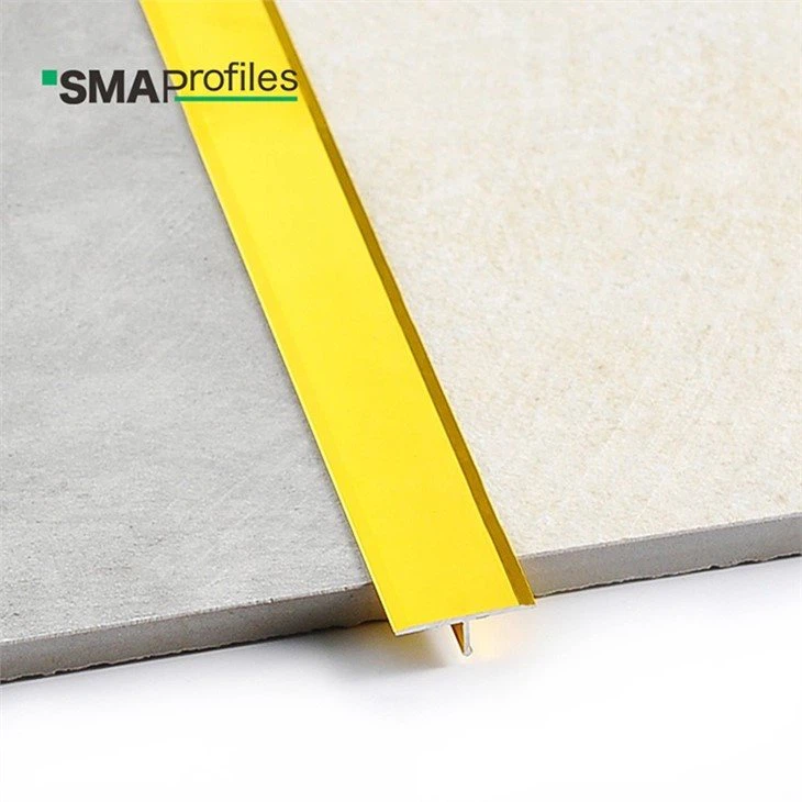 shiny t shape metal flooring edging profile